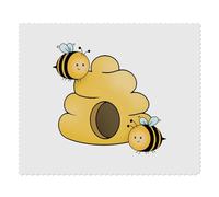 2 x 'Cute Bees & Hive' Microfibre Lens/Glasses Cleaning Cloths (LC00032467)
