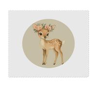 2 x ' Cute Deer Wearing Flower Crown' Microfibre Lens/Glasses Cleaning Cloths (LC00031393)