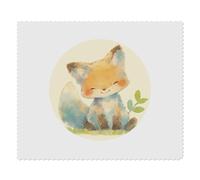 2 x 'Cute Fox Sitting on Grass' Microfibre Lens/Glasses Cleaning Cloths (LC00032210)