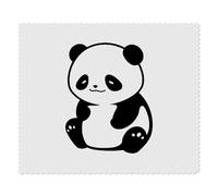 2 x 'Cute Panda Sitting' Microfibre Lens/Glasses Cleaning Cloths (LC00030287)