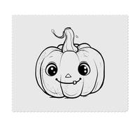 2 x 'Cute Smiling Pumpkin' Microfibre Lens/Glasses Cleaning Cloths (LC00028900)