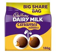 2 x Dairy Milk Caramel Nibbles Chocolate Bag 186G Delicious Tasty And Twisty Treat Gift Hamper For Birthday,Christmas