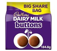 2 x Dairy Milk Chocolate Giant Buttons Bag 184.8G Delicious Tasty And Twisty Treat Gift Hamper For Birthday,Christmas