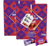 2 x Dairy Milk Lotus Biscoff Chocolate Chunk Advent Calendar 236g | Cadbury Advent Calendar 12 Dairy Milk Chunks, 12 Biscoff Chunks,
