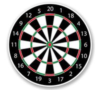 2 x Dart Board Vinyl Sticker iPad Laptop Helmet Bike Car Darts Fun #4643 (10cm x 10cm)