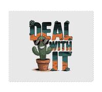 2 x 'Deal With It' Microfibre Lens/Glasses Cleaning Cloths (LC00032335)