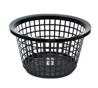 2 x DECK INN Plastic Washing Clothes Linen Storage Bin Casa Round Laundry Basket- BLACK