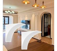 2 X Decorative Door Arch Way Kit, Curved DIY Wall Molding for Doorway, Rounded Archway Corner Trim, Pre-Curved Door Frame Arch Mold for Hallway(18x21x21cm (7.1x8.3x8.3"))
