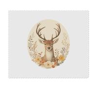 2 x 'Deer Stag with Flowers' Microfibre Lens/Glasses Cleaning Cloths (LC00029766)