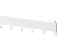 2 x Deluxe Curtain Track Set, White, 125 Cm
