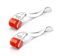 2 x Dermaroller Microneedling Roller for Home - 192 Real Needles - Professional Needle Roller 0.5 mm for Face and Body | For Skin Care, Hair Growth & Microneedling | skinFUTURE