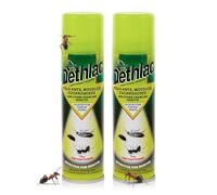 Dethlac 2 x Spray | Ant Killer Indoor & Outdoor 250ml Aerosol | Insect Killer Indoor & Outdoor Use - Insecticide Bug Spray Lacquer - Effective for Ants, Cockroach, Woodlice & Other Crawling Insects