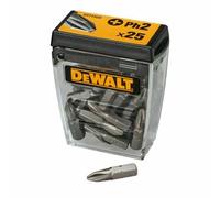 2 x Dewalt 25pc 25mm PH2 Standard Tic Tac Philips Bits DT71522-QZ