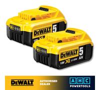 DEWALT DCB184-XJ XR Lithium-Ion Battery, 5Ah, 18V, 20cm x 20cm x 20cm, Pack of 2