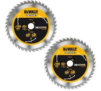 2 X Dewalt Dt99561 165mm X 20mm 42T Extreme Runtime Flexvolt Plunge Saw Blade Dcs520