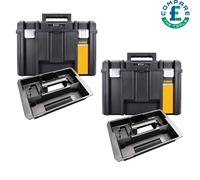 2 x DeWALT DWST1-71195 TSTAK VI Deep Tool Box 23L With N492058 Tote Tray