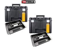2 x DeWALT DWST1-71195 TSTAK VI Deep Tool Box 23L With N492058 Tote Tray