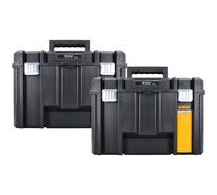 DEWALT DWST1-71195 TSTAK VI Deep Tool Storage Case Heavy Duty 23L-Twin Pack Without Tray and Inlays, Black