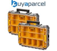 2 x Dewalt TStak V Clear Lid 10 Cup Stackable Tool Fixing Organiser Fixing Case