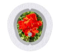 2 x Dexcom G7 Sensor Stickers, 2 Red Flowers, Diabetes Accessory myDili
