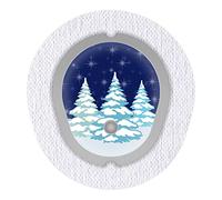 2 x Dexcom G7 Sensor Stickers - myDili Diabetes Winter Landscape