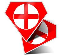 2 x Diamond Stickers 7.5 cm - England Flag Map Fun Decals for Laptops,Tablets,Luggage,Scrap Booking,Fridges, #9032