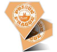 2 x Diamond Stickers 7.5 cm - Republic Prague Czech Republic Travel Fun Decals for Laptops,Tablets,Luggage,Scrap Booking,Fridges, #5889