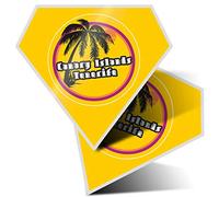 2 x Diamond Stickers 7.5 cm - Tenerife Sunset Travel Holiday Stamp Fun Decals for Laptops,Tablets,Luggage,Scrap Booking,Fridges, #7128