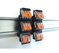 2 x DIN rail / DIN rail adapter for Wago connection terminals 221-413 terminals included