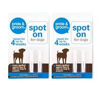 2 x Dog Flea & Tick Treatment Spot-On Solution Prevent Infection Kills Fleas, Lice, Ticks, Eggs and Larvae Repellent Upto 4 Months