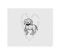2 x 'Dog Paradise Surrounded by Bones' Microfibre Lens/Glasses Cleaning Cloths (LC00024874)