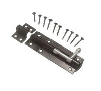 2 x Door/SHED/GATE Tower Bolt Black Japanned Steel 4 INCH 100MM