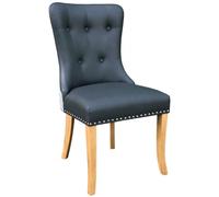 2 x Dorset Grey Faux Leather Hug Dining Chair