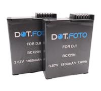 2 x Dot.Foto BCX204 Premium 3.87v / 2100mAh Rechargeable Battery for DJI Osmo Action 3, Action 4, Action 5 Pro