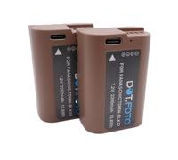 2 x Dot.Foto DMW-BLK22 Premium 7.2v / 2200mAh Rechargeable USB-C Battery for Panasonic Lumix DC-S5, S5II, S5IIX, G9II, GH5II, GH6
