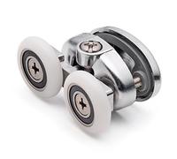 2 x Double Top Butterfly Shower Door Rollers/Runners/Wheels 25mm Diameter L077-1