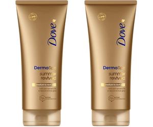 2 x DOVE DermaSpa Summer Revived BODY LOTION Fair-Medium Skin (200ml)