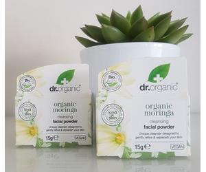 2 x dr. organic Cleansing Facial Powder Organic Moringa 15 g