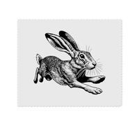 2 x 'Drawing of a Hare' Microfibre Lens/Glasses Cleaning Cloths (LC00025903)