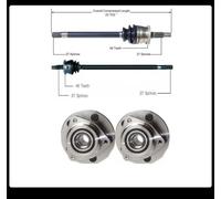 2 X DRIVE SHAFT + 2 X HUB BEARING FRONT JEEP GRAND CHEROKEE 1999-2004