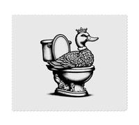 2 x 'Duck On A Toilet' Microfibre Lens/Glasses Cleaning Cloths (LC00028502)
