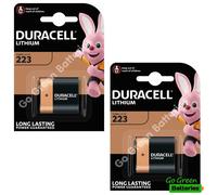 2 x Duracell 223 6V Lithium Ultra Photo Battery CR223 DL223 CR-P2 EL223AP NEW