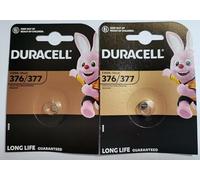 2 x Duracell 377 1.5 V Silver Oxide Watch Battery Batteries SR626SW AG4 626 D377
