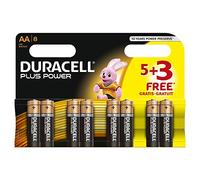 2 X Duracell MN1500 Plus Power Alkaline Battery AA Size 5 + 3 Free