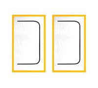 2 x Dust Door with Zip 110 x 220 cm - Renovation Dust-Barrier Curtain for Doorways - Double-Sided Zipper - Tape Mount - Trim to Fit - PP Film - Protects from Dust During Building, Painting & Sanding