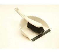 2 X Dustpan and Soft Brush Set, Linen Cream