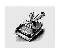 2 x 'Dustpan With Brush' Microfibre Lens/Glasses Cleaning Cloths (LC00032421)