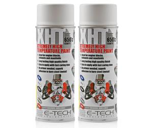 2 x E-Tech XHT 400ml High Temperature Car Engine Exhausts Metal Spray Paint