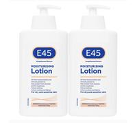 2 x E45 Moisturising Lotion 500ml Pump Bottle Dermatologically Tested New