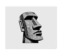 2 x 'Easter Island Head Facing Right' Microfibre Lens/Glasses Cleaning Cloths (LC00029512)